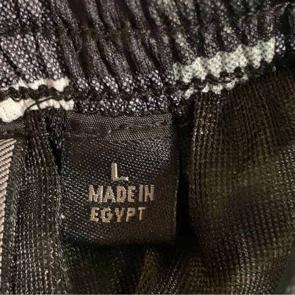 Burnside Shorts Black Gray Plaid Men’s Large Elastic Pull String Fully Lined - Picture 10 of 13